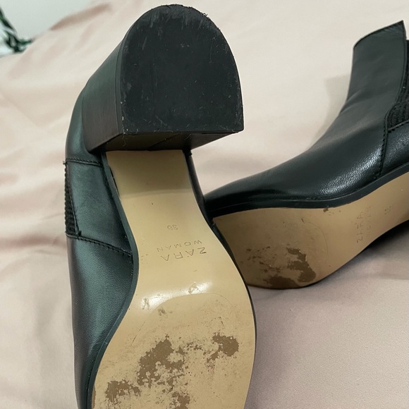 Zara Shoes Zara Ankle Boots Chunky Heel Poshmark
